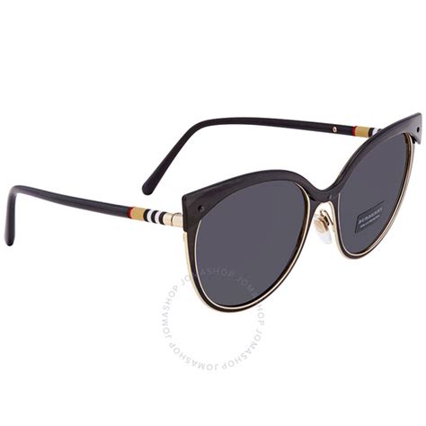 burberry sunglasses be3096|Burberry Tubular Check Grey Cat Eye Ladies Sunglasses .